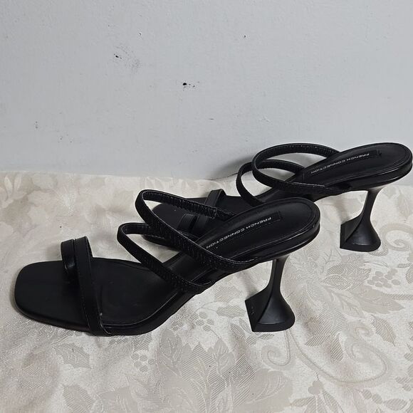 French Connection Black Sculptural Heels - Picture 2 of 7